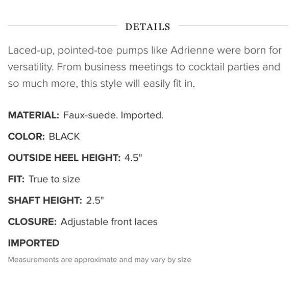 NWT Shoe Dazzle Lace Up Pointed Toe Pumps in Black - Picture 12 of 15